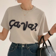 GAVA絲帶打褶TEE